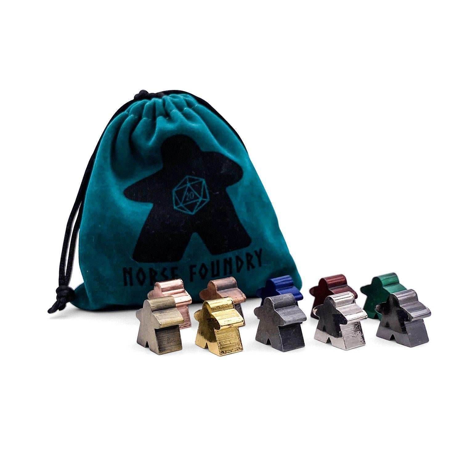 10 Pack of Metal Meeples (Random Colors) - 