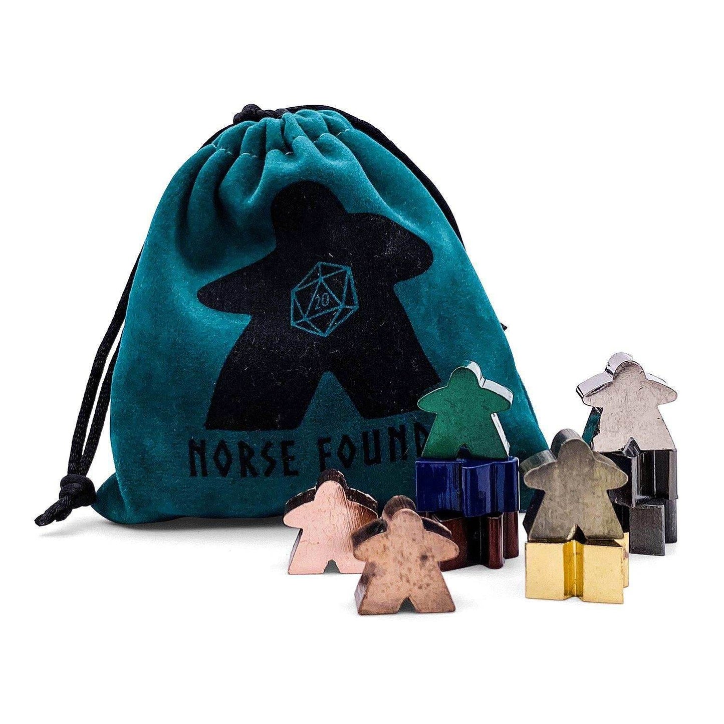 10 Pack of Metal Meeples (Random Colors) - 