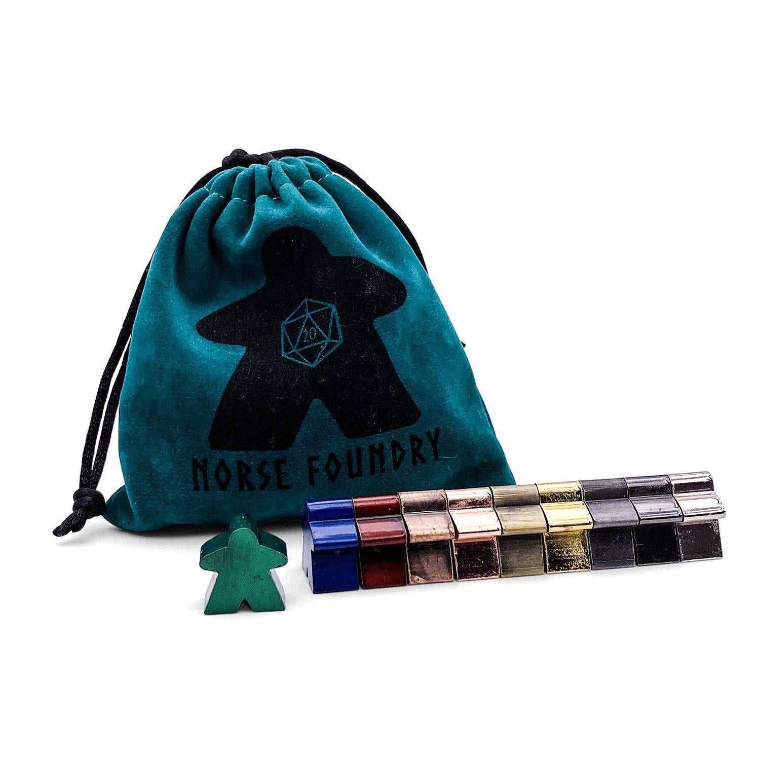 10 Pack of Metal Meeples (Random Colors) - 