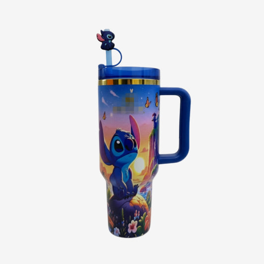 Sunset 40oz Tumbler with Handle - Insulated Travel Cup for Hot & Cold Drinks