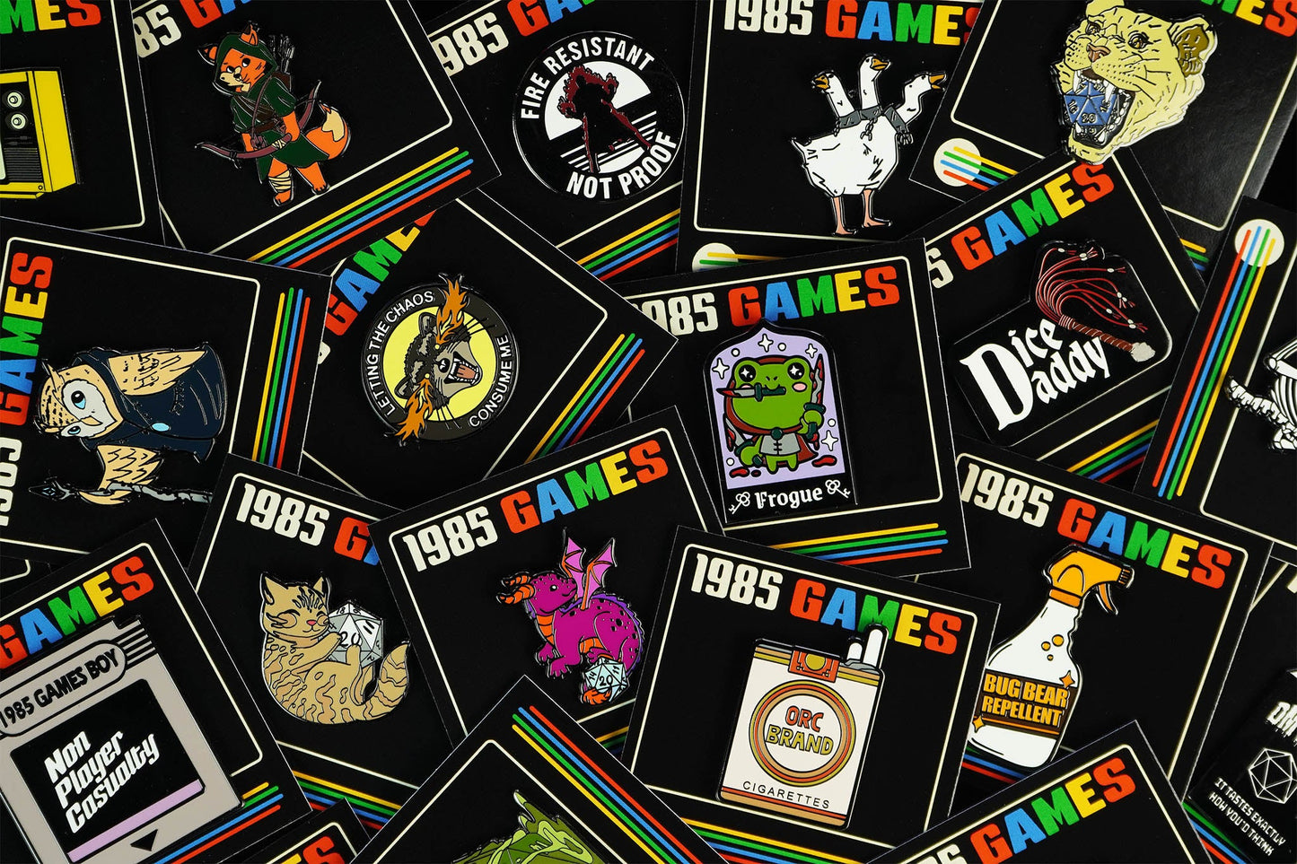 Mystery Enamel Pin Bag with Surprise RPG and Tabletop Pins