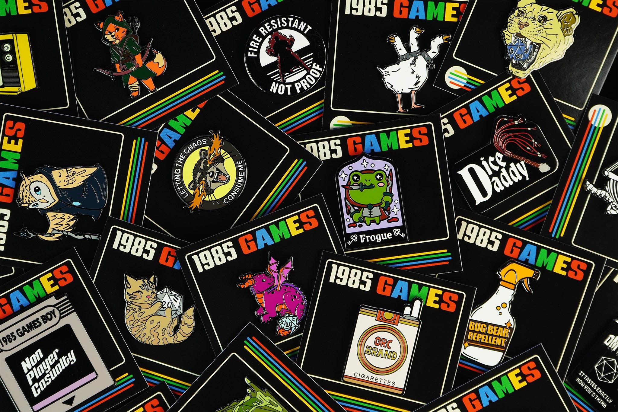 Mystery Enamel Pin Bag with Surprise RPG and Tabletop Pins