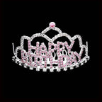 Crystal Rhinestone Happy Birthday Mini Party Tiara