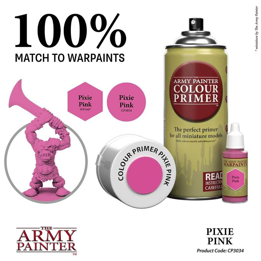 Army Painter Colour Primer: Pixie Pink - 