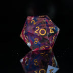 Plasma Gold Sharp-Edged Resin Dice Set