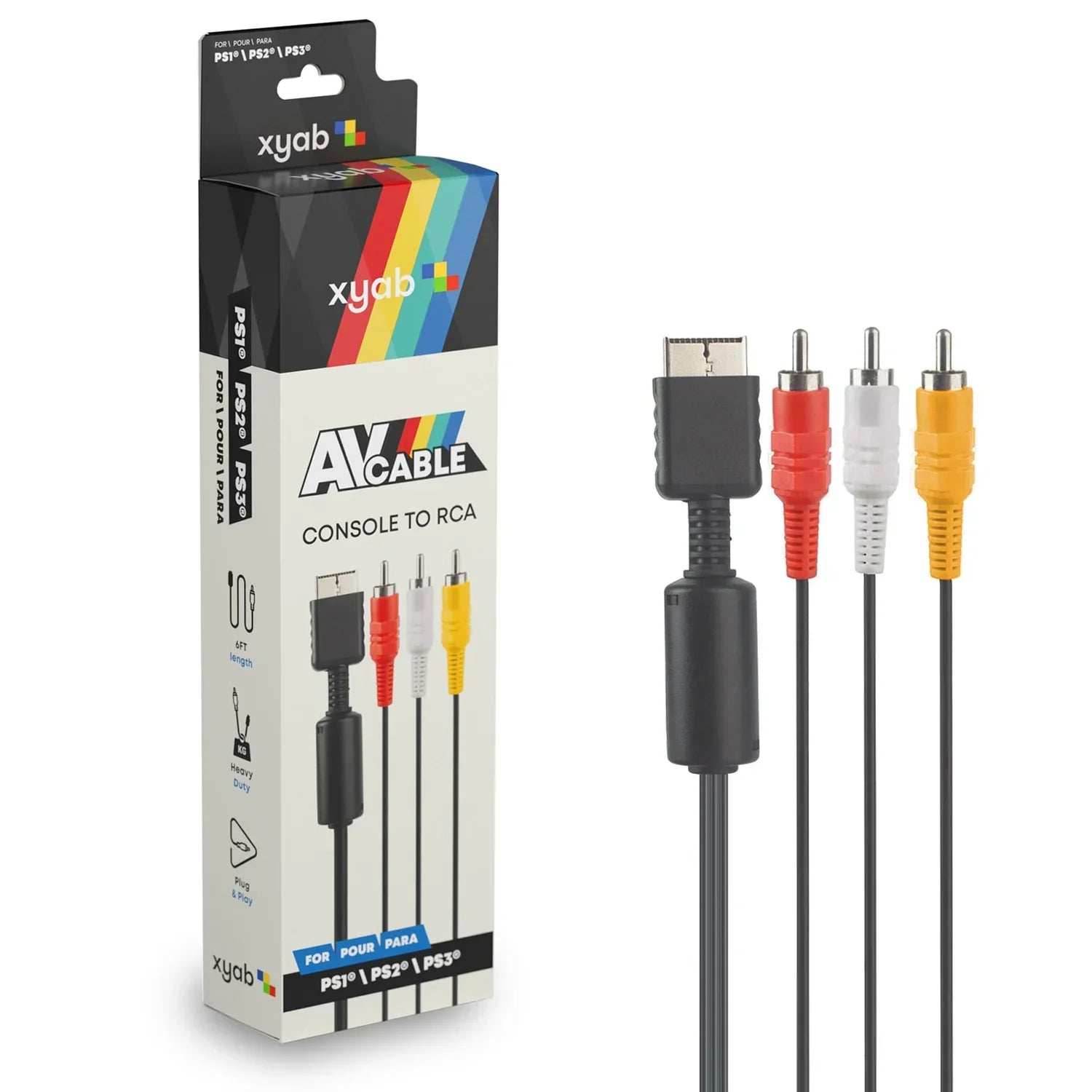 PlayStation AV | RCA Composite Cable For PS1 / PS2 / PS3 - 