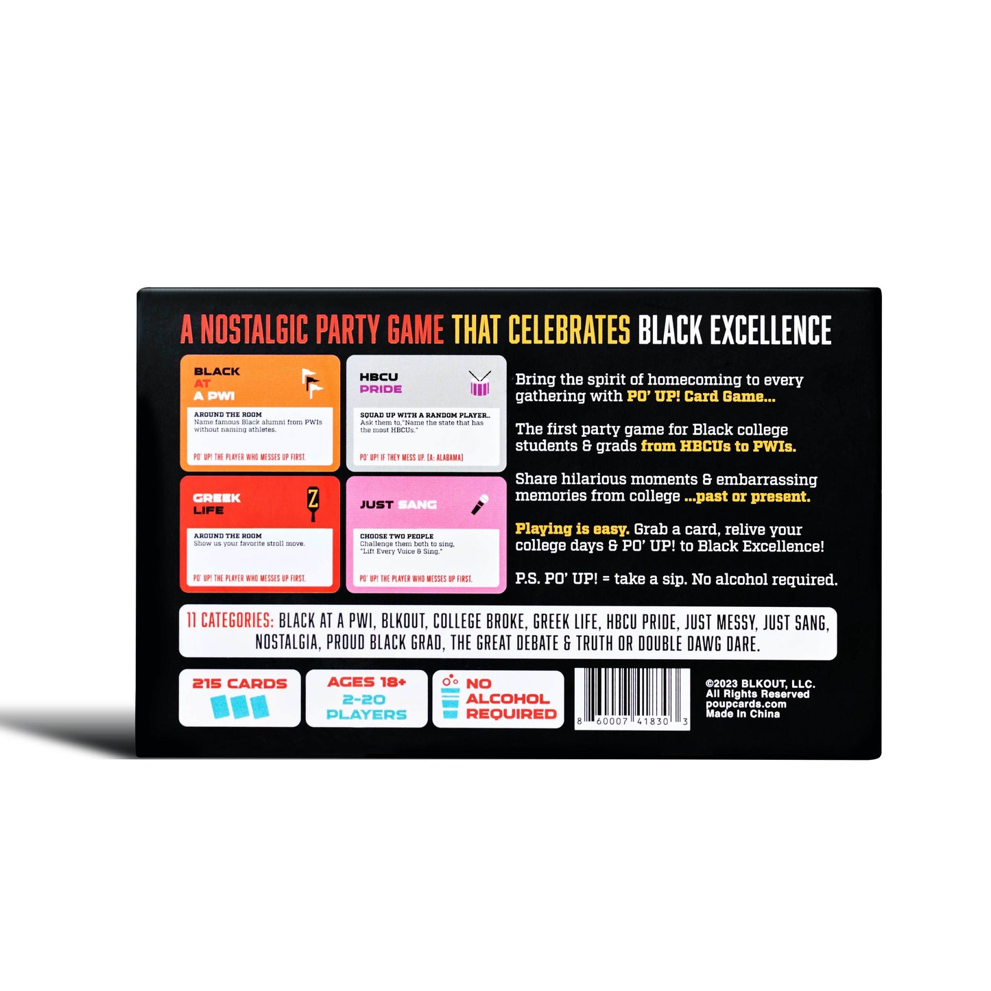 PO' UP! Card Game: College Edition - 