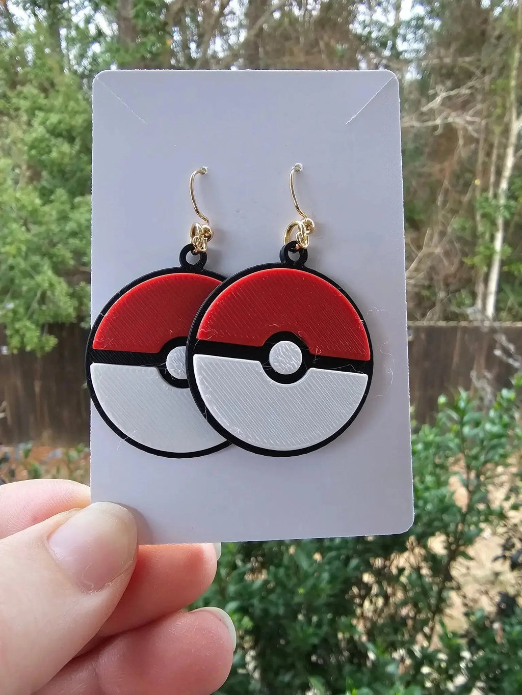 Pokémon Ball Dangle Earrings (Hooks or Clip-Ons)
