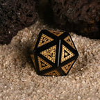 Polynesian Black Obsidian Stone Dice Set