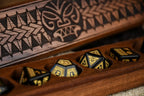 Polynesian Black Obsidian Stone Dice Set