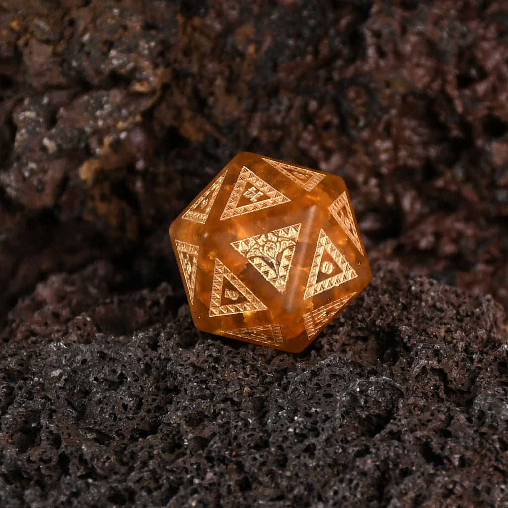 Polynesian Lava Glass Dice Set