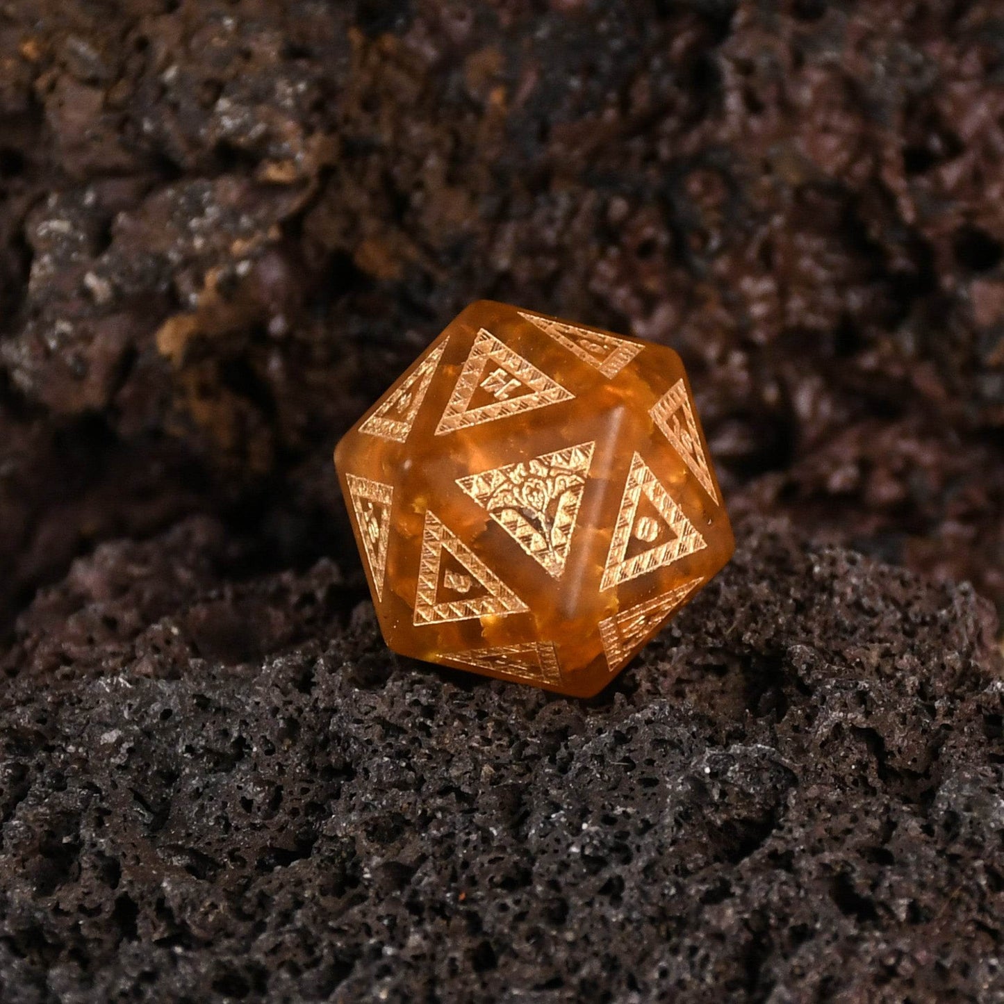 Polynesian Lava Glass Dice Set - Dice Around the World Collection - 