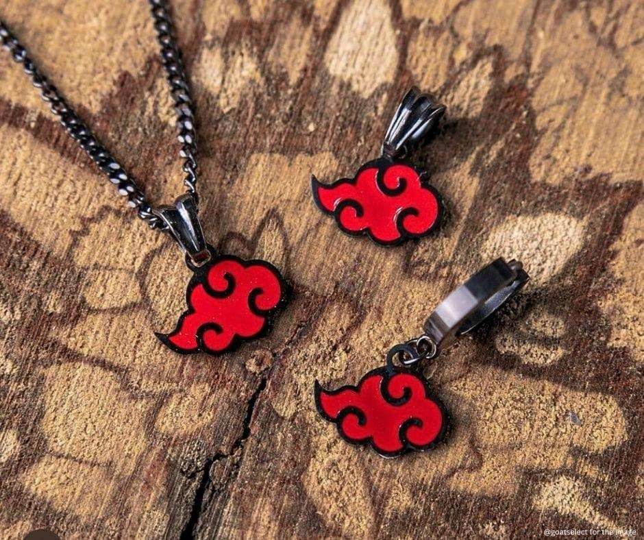Naruto™ Akatsuki Earring - Black / Single