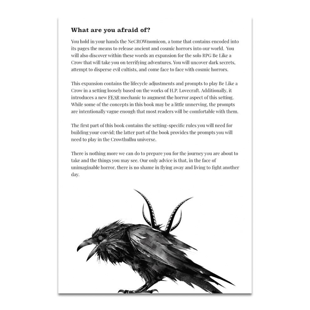 Be Like A Crow: Crowthulhu - 