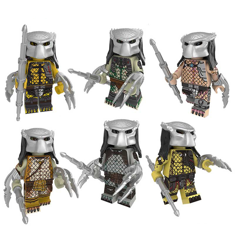 The Predator Yautja tribe set of 6 Lego Minifigures Custom Toys