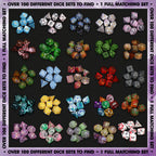Premium Mystery Dice 6 Pack – Dice, Pins, and Stickers! No Duplicates!