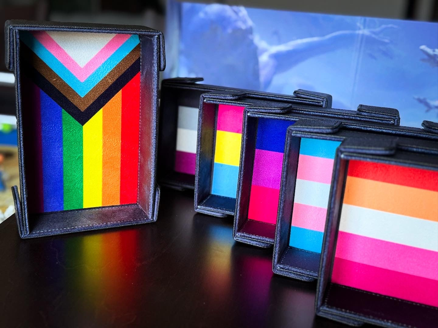 Pride Dice Tray of Folding™ Magnetic - Pansexual