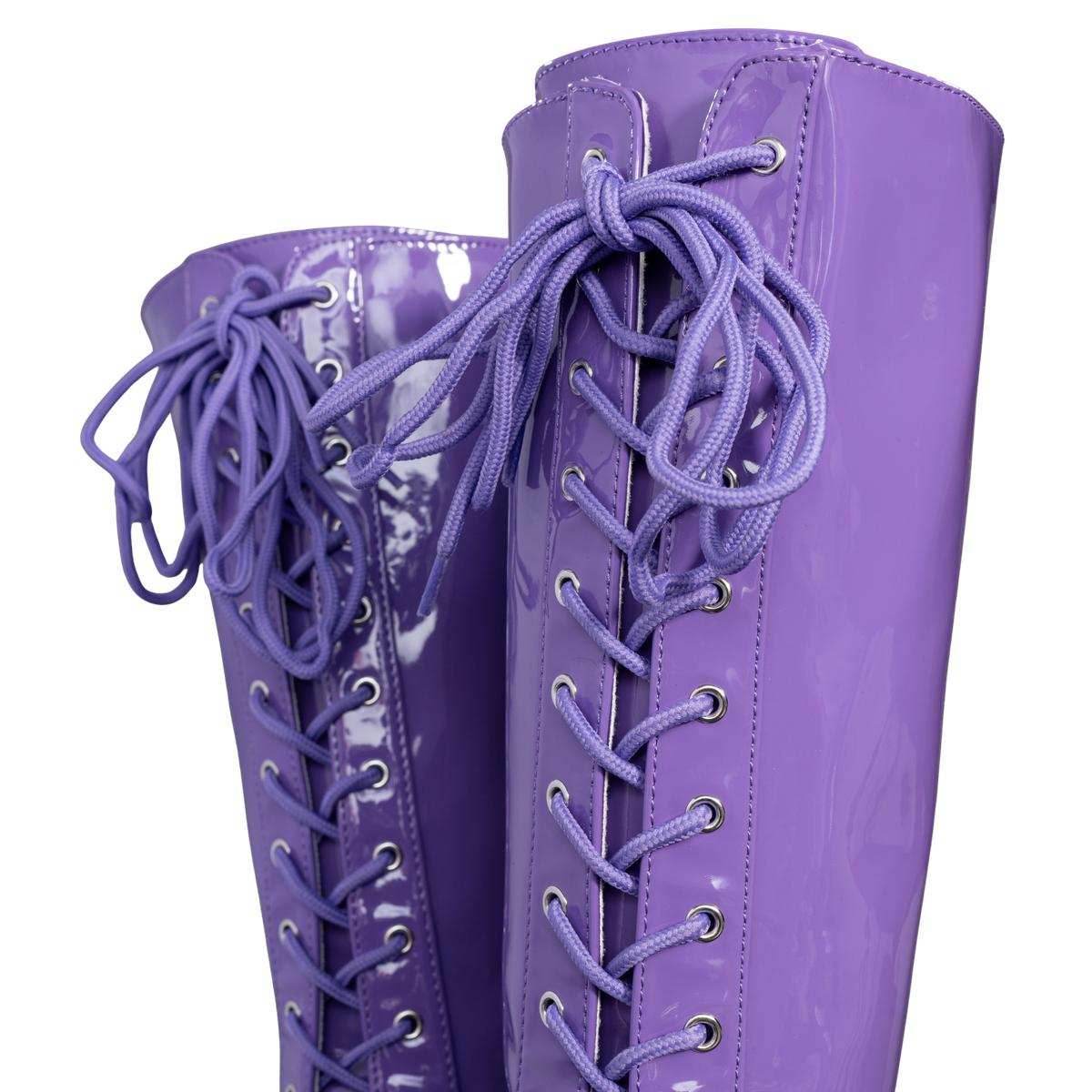 Pro Wrestler / Superhero Purple Halloween Cosplay Costume Boots - S (8/9)