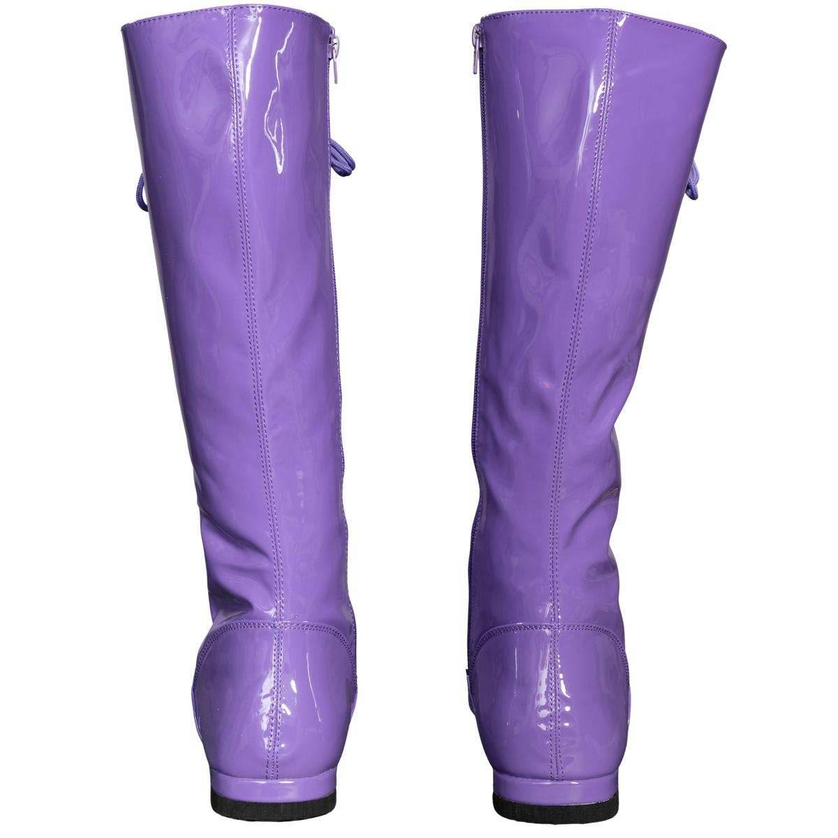 Pro Wrestler / Superhero Purple Halloween Cosplay Costume Boots - S (8/9)