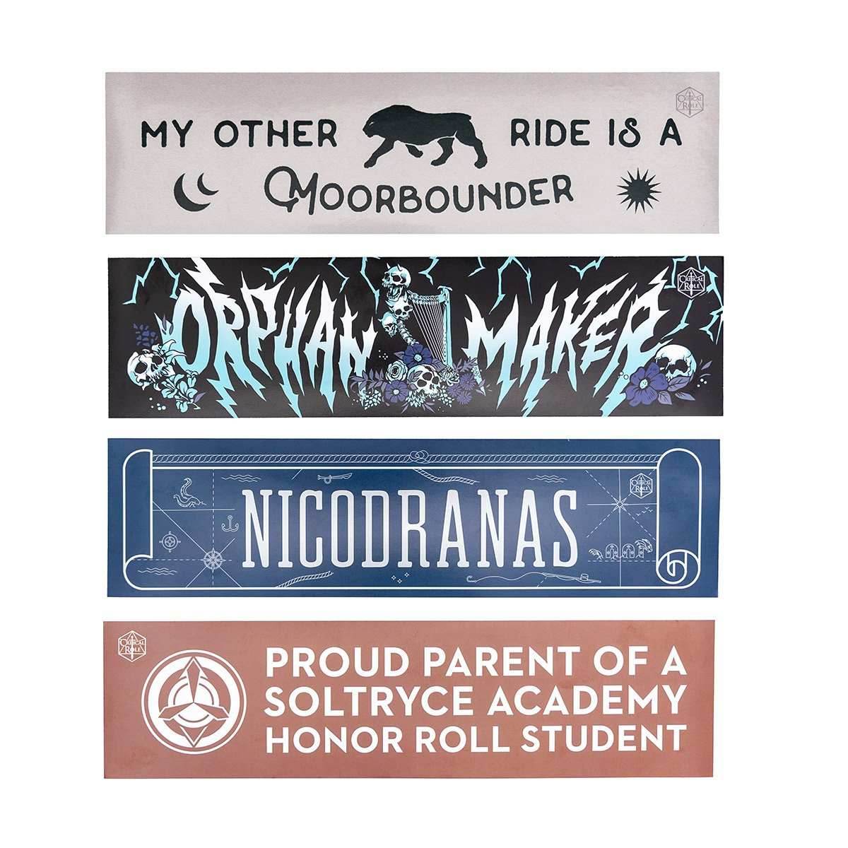 Critical Role: Mighty Nein - Bumper Sticker 4-Pack Set - 