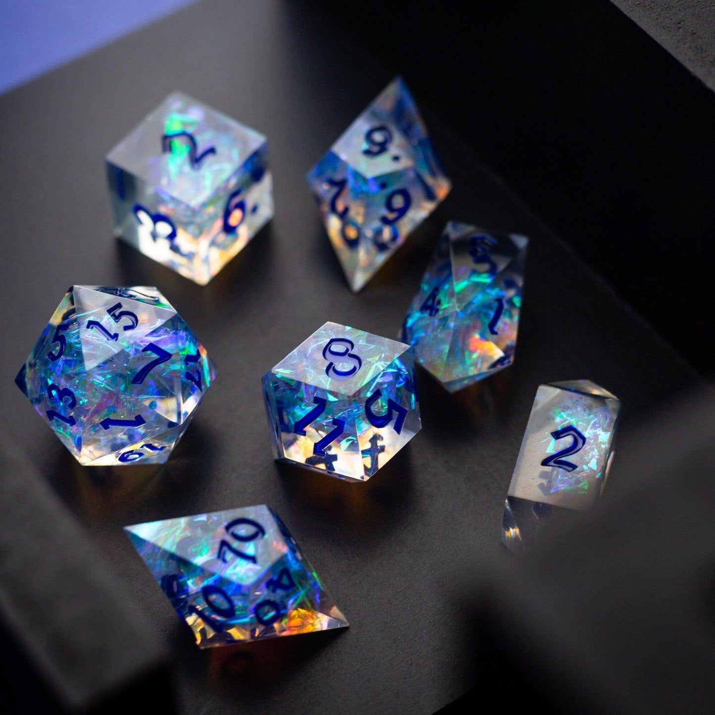 Purple Energy Handmade Resin DND Dice Set - Only 1 D20