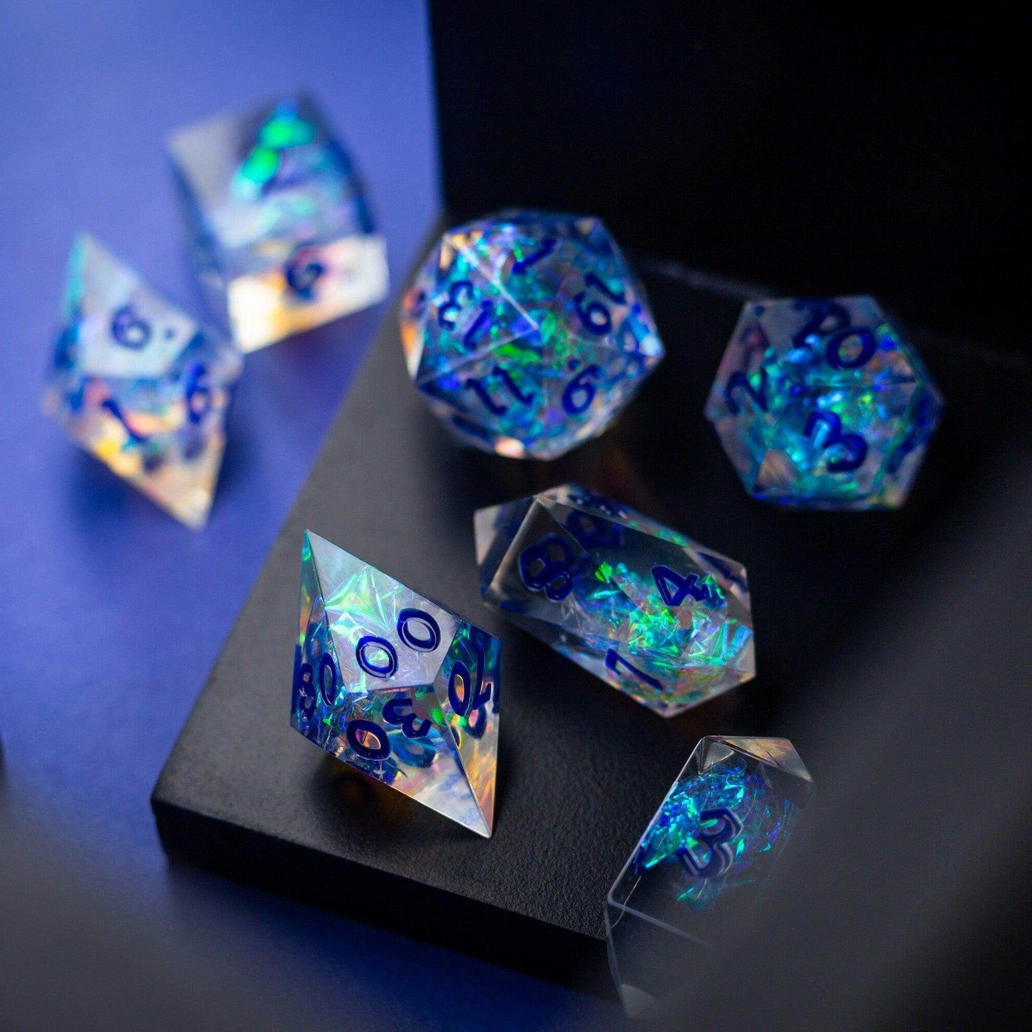 Purple Energy Handmade Resin DND Dice Set - Only 1 D20