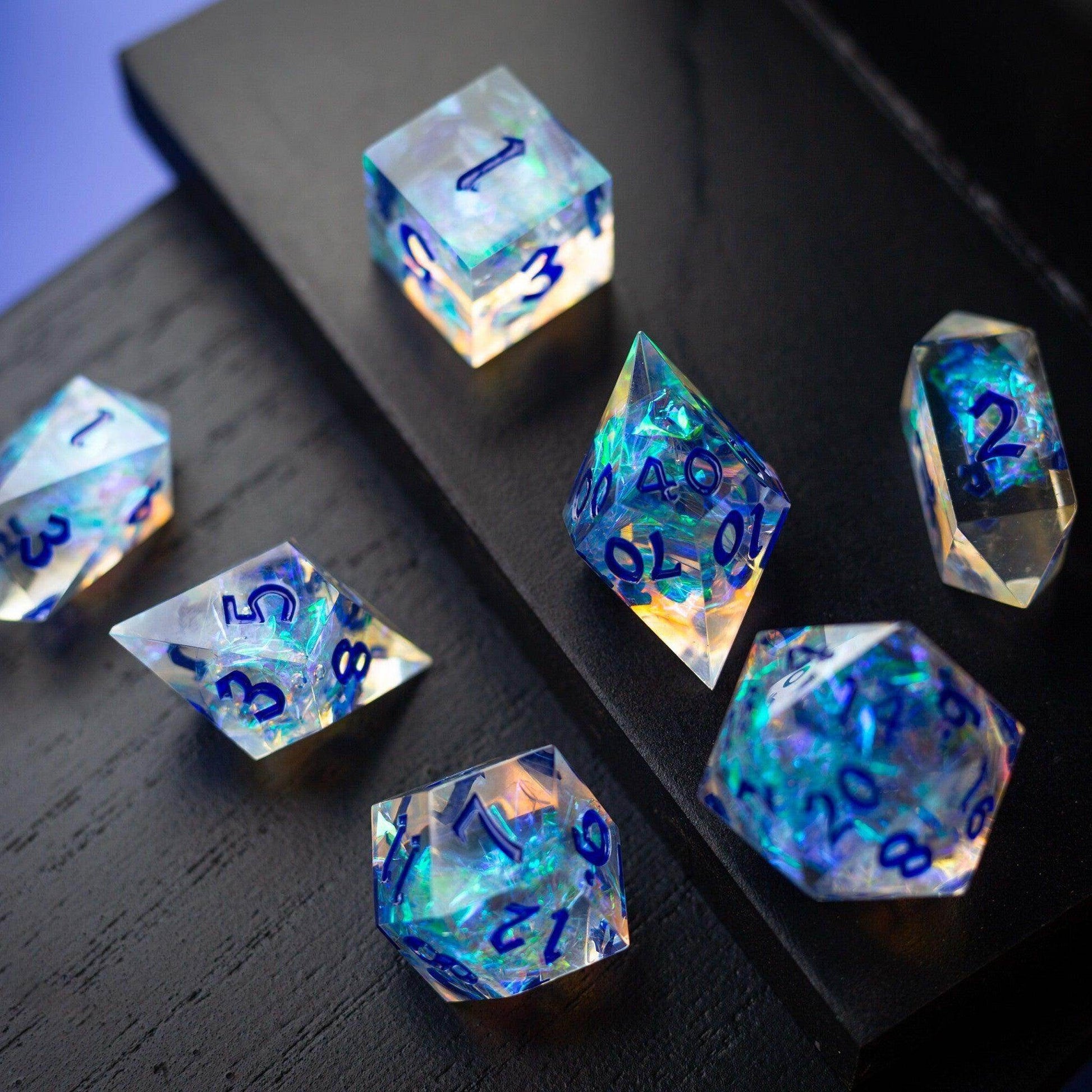 Purple Energy Handmade Resin DND Dice Set - Only 1 D20