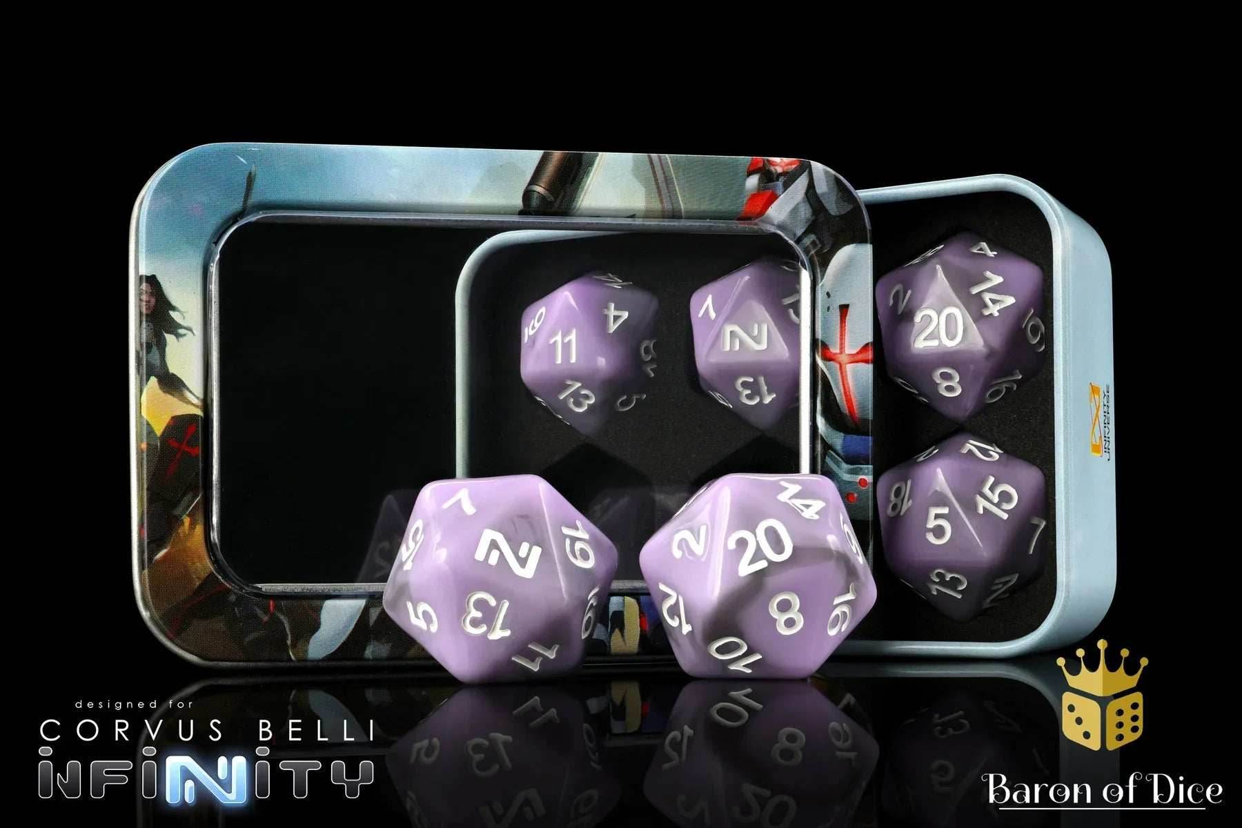 INFINITY: PURPLE, DICE SET - 