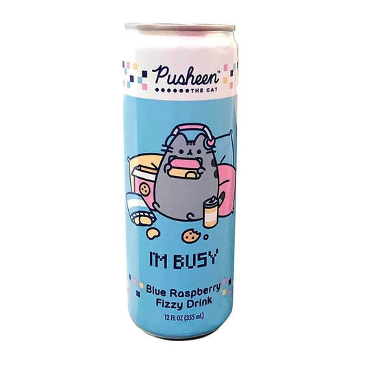 Pusheen The Cat Blue Raspberry Fizzy Drink (12oz) - 