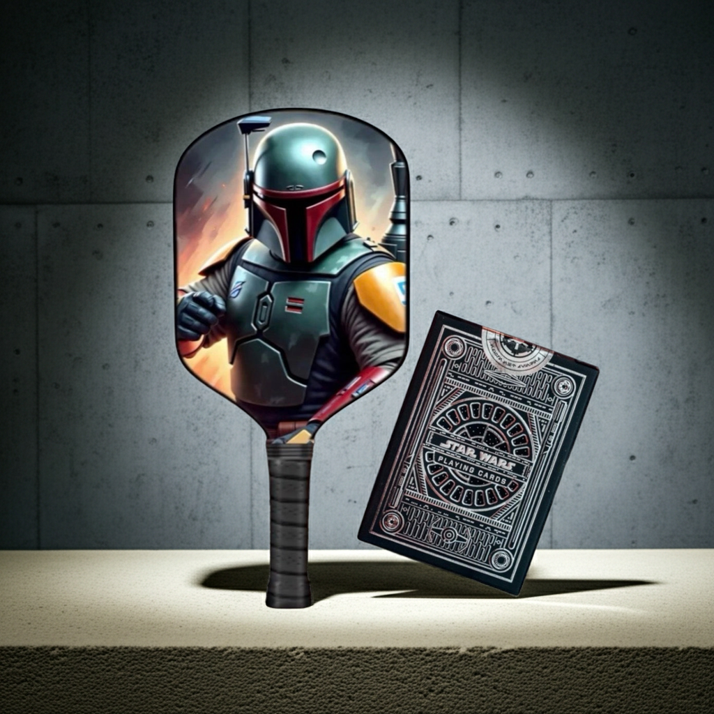 Star Wars Boba Fett Pickleball Paddle Cover & Playing Card Collectors Edition