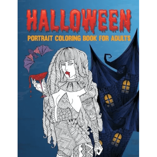 Halloween Portrait Coloring Book For Adults: Coloring Book for Grown-Ups Featuring Beautiful Portrait Halloween Coloring Page, Halloween Coloring Book - Paperback - 