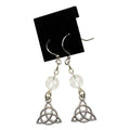 Quartz Triquetra Earrings - 