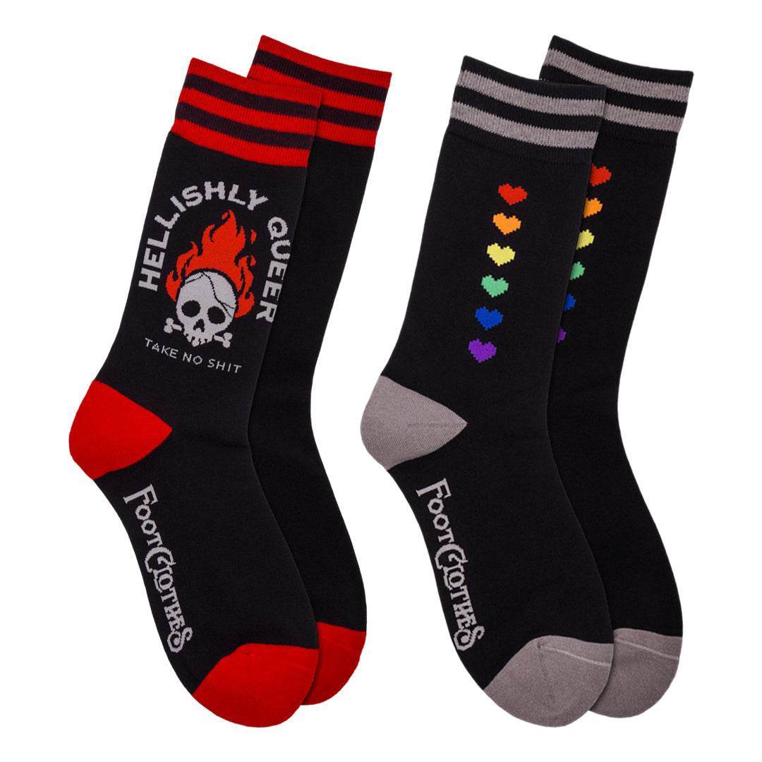 Queer Pixels Crew Sock Pack | 2 Designs - 