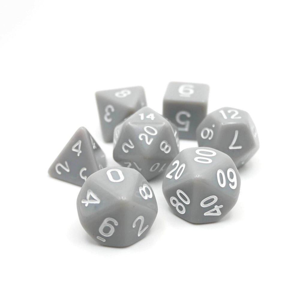 Quietus - 7 Piece DnD Dice Set | Acrylic RPG Gaming Dice - 