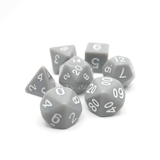 Quietus - 7 Piece DnD Dice Set | Acrylic RPG Gaming Dice - 