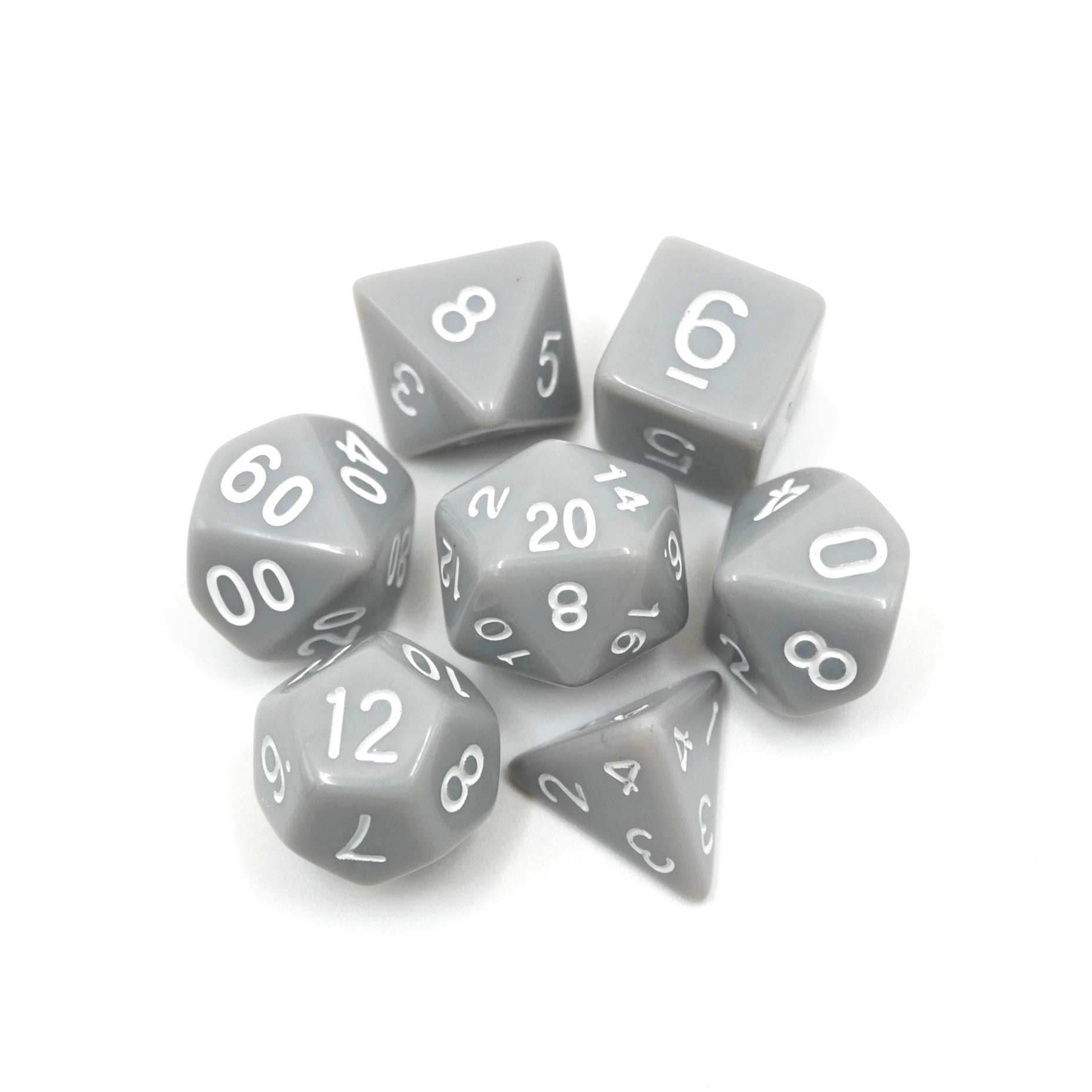 Quietus - 7 Piece DnD Dice Set | Acrylic RPG Gaming Dice - 