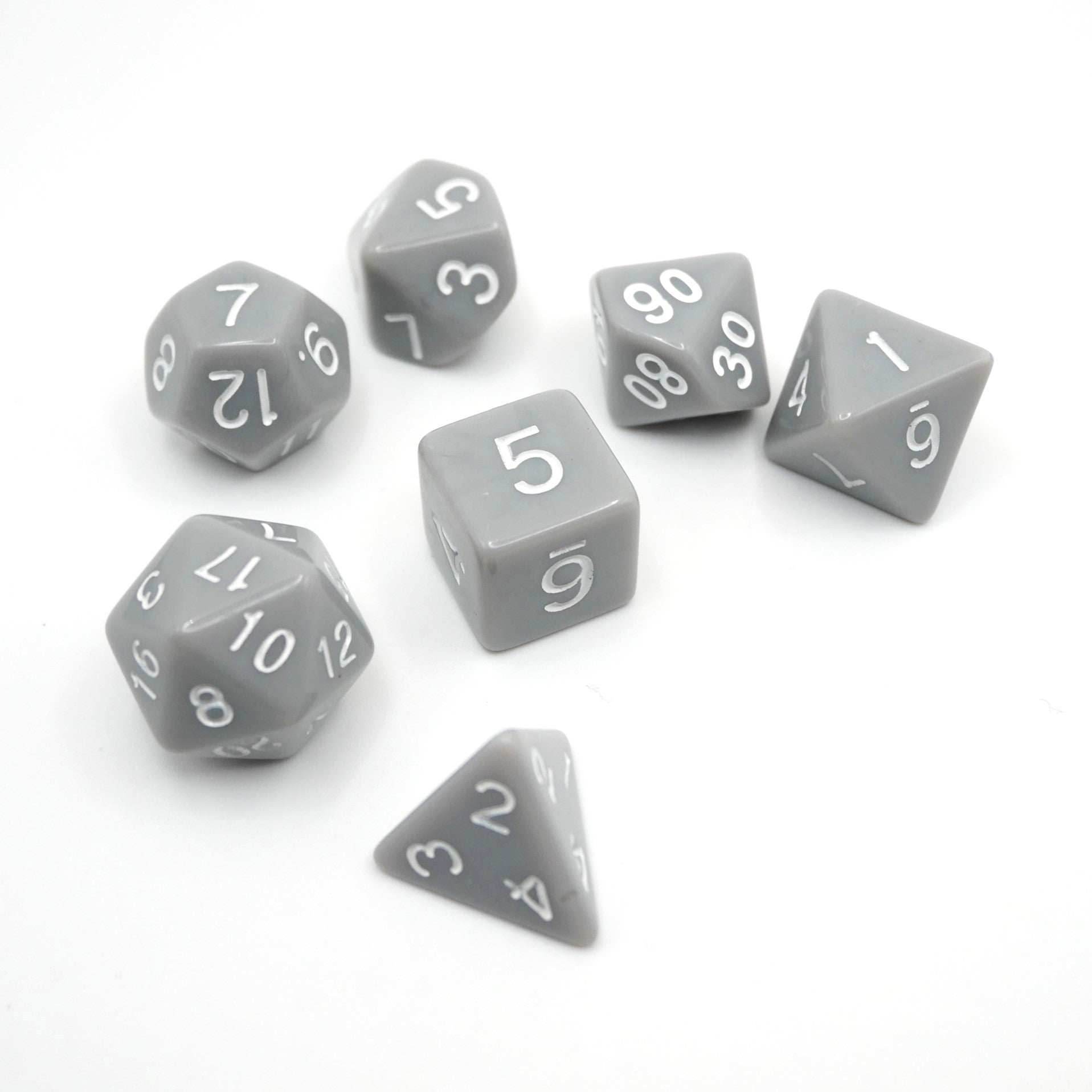 Quietus - 7 Piece DnD Dice Set | Acrylic RPG Gaming Dice - 