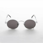 Round Steampunk Vintage Thick Rim Sunglass Goggle - Rankin 1 - Matte Black