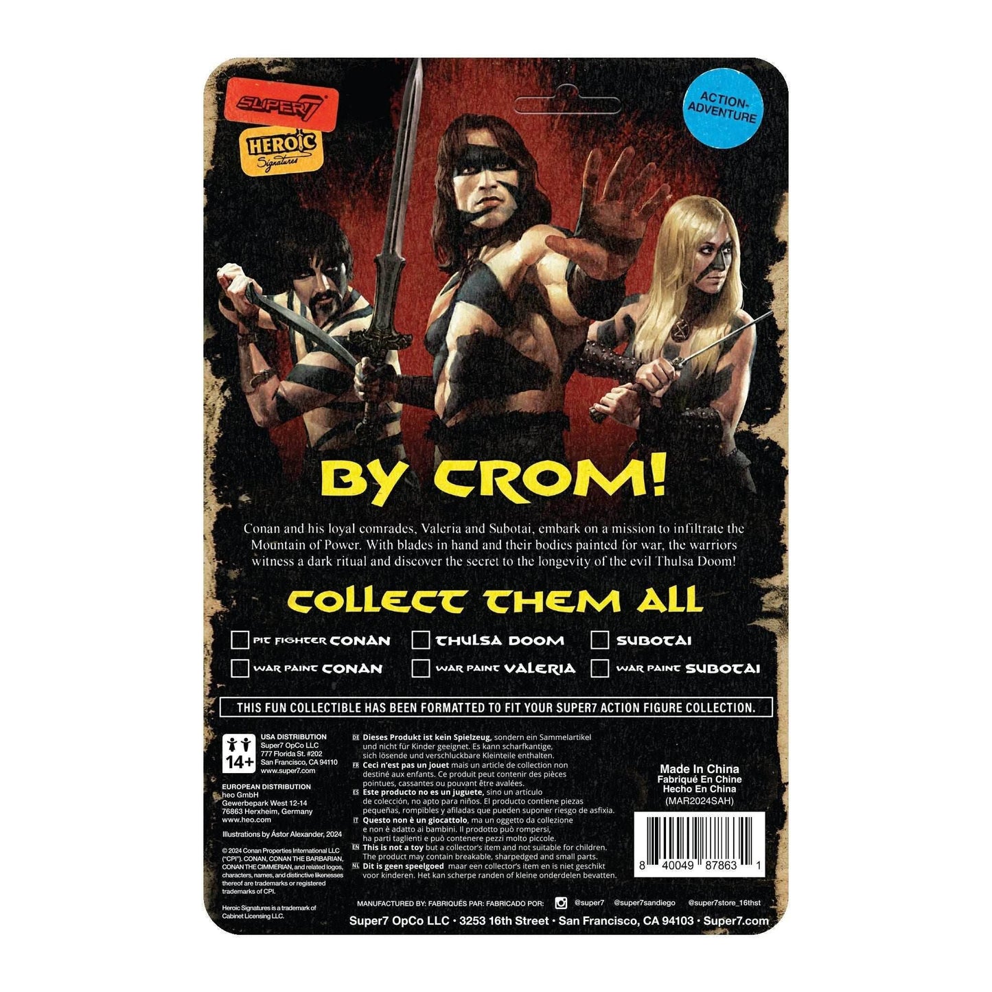 Super7 x CONAN THE BARBARIAN - VALERIA (WAR PAINT) ReAction Figure - 