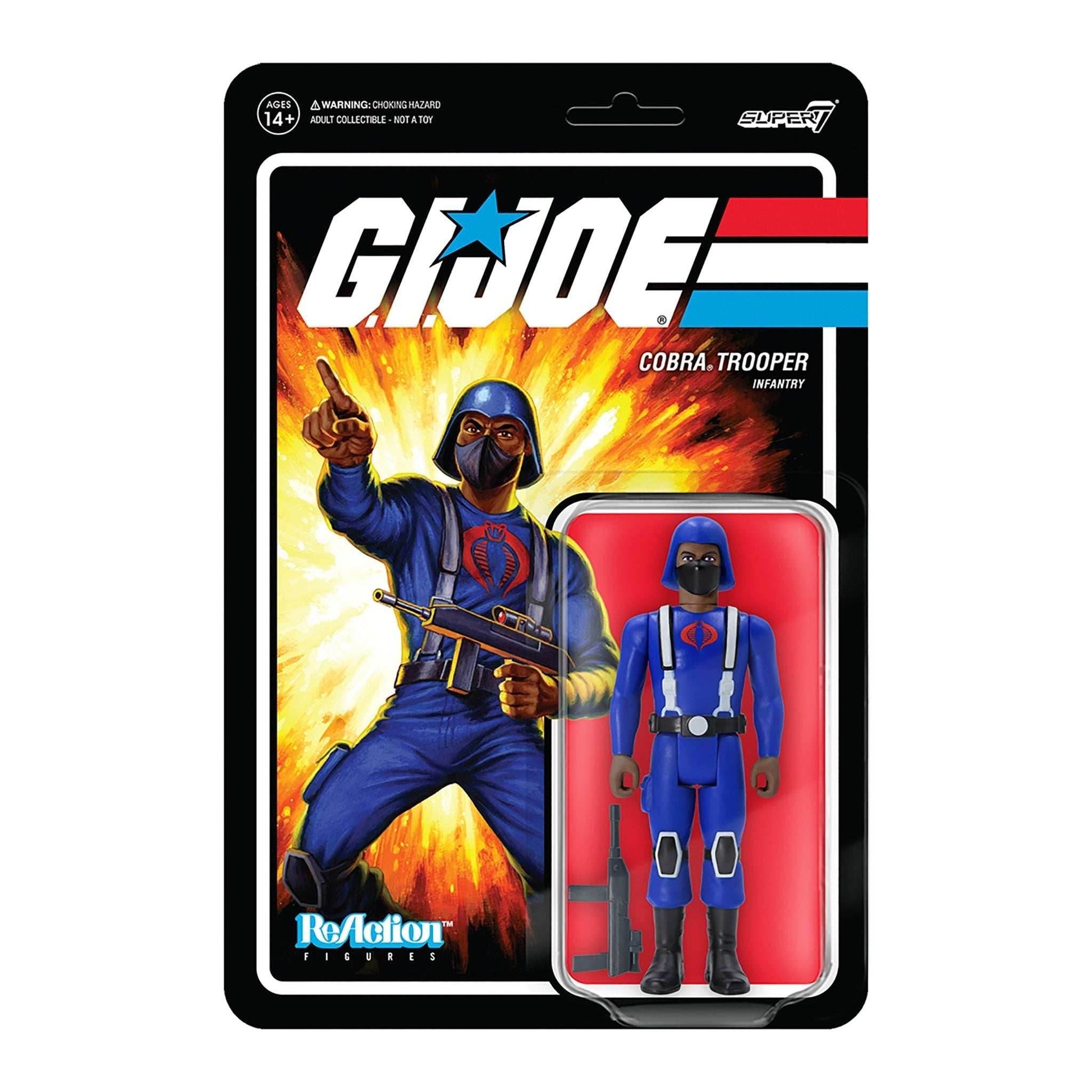 Super7 x G.I. Joe Cobra Trooper Brown Wave 1 ReAction Figure - 