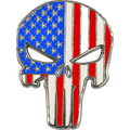 PBX-003-C American Flag Pin USA with die-cut eyes dual pin posts and deluxe locking clasps - 