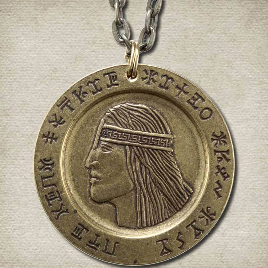 King Conan Aquilonian Luna Necklace - Brass