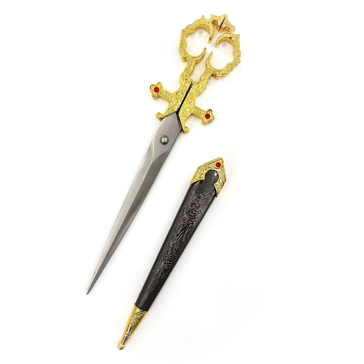 Renaissance Medieval Scissors Gold Dagger-1