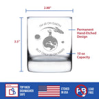 Age on Mars 60 - Whiskey Rocks Glass Gift - Unique Funny 60th Birthday Gifts for Women and Men - 10.25 oz Glasses