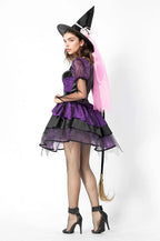 Purple Pentagram Witch Halloween Costume