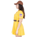 Racine Belles AAGPBL Baseball Women's Halloween Cosplay Costume Dress