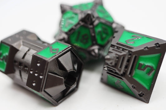 Dice 51: Radioactive Rocket - Metal RPG Dice Set - 
