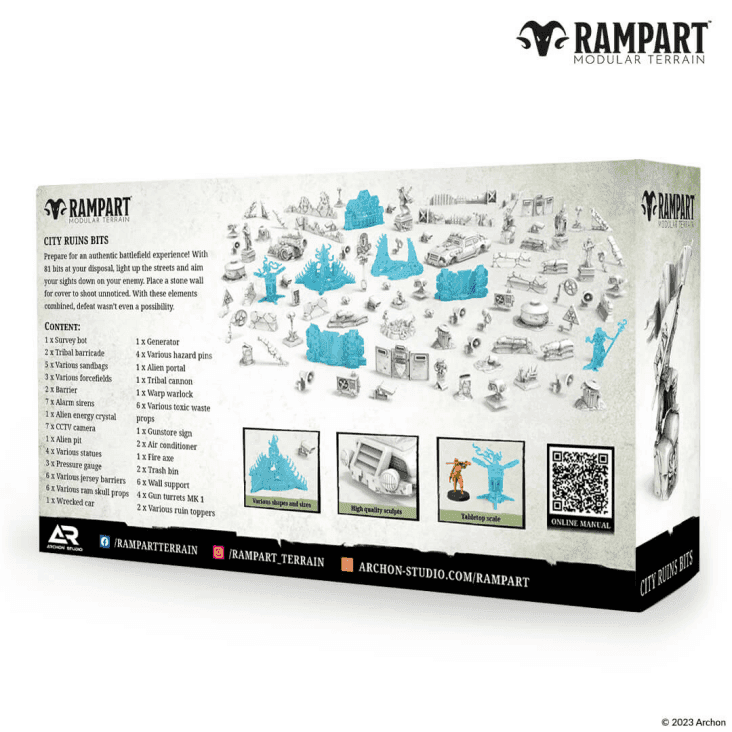 Rampart Modular Terrain: City Ruins Bits - 