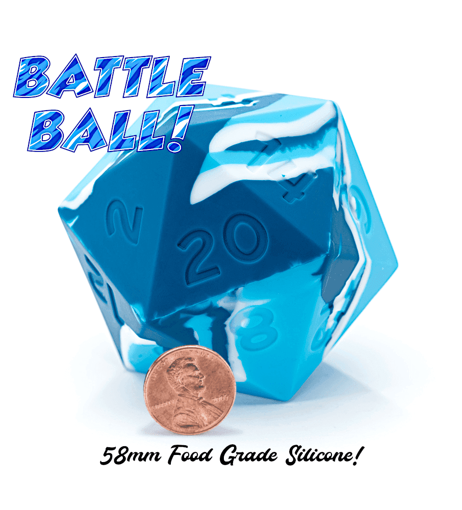 Epic Dice 58mm Silicone D20s - Battle Ball