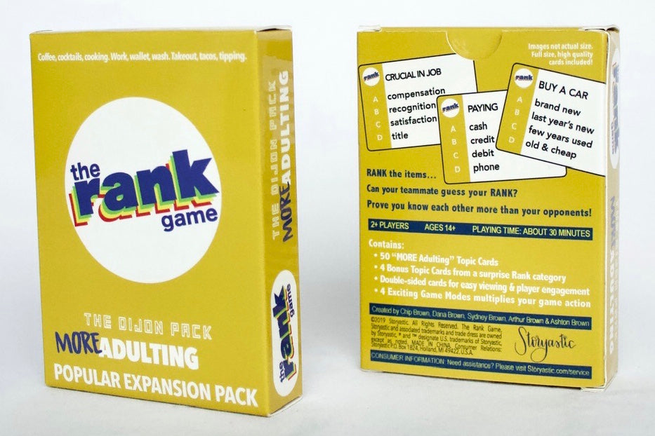 The Rank Game On-the-Go: MORE Adulting (Dijon Yellow Pack)